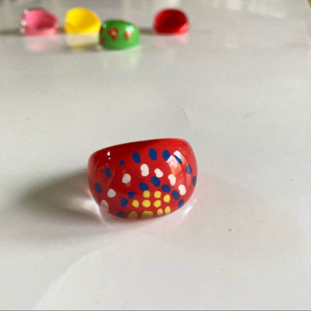 2 - Trendy Acrylic Dome Rings - image 3